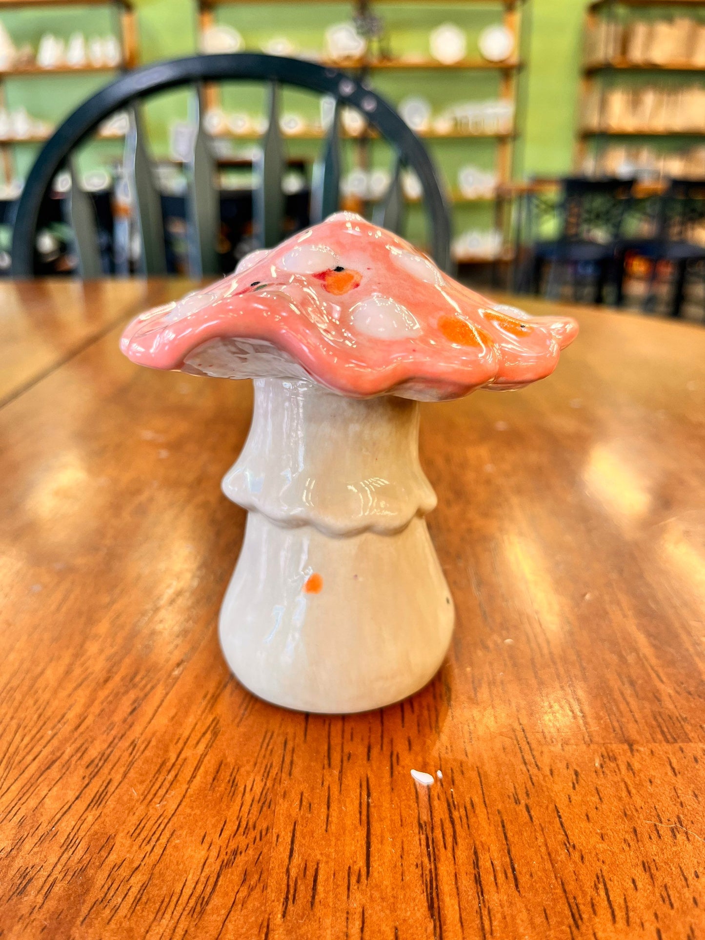 Pink Mushroom Figure