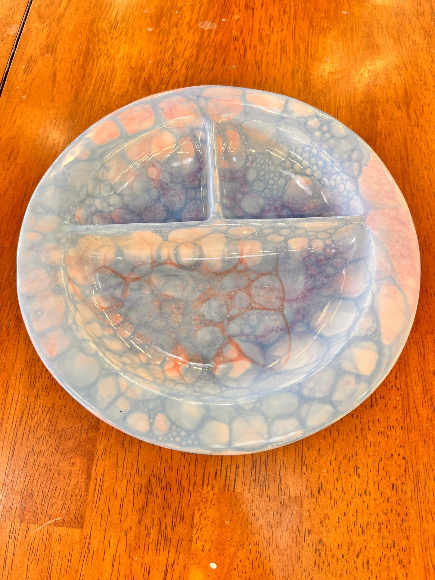 Bubble Design Tri Section Plate