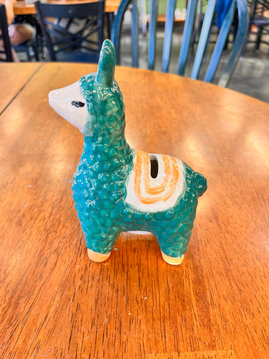 Blue Llama Coin Bank