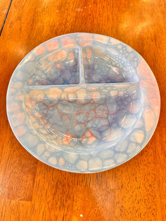 Bubble Design Tri Section Plate