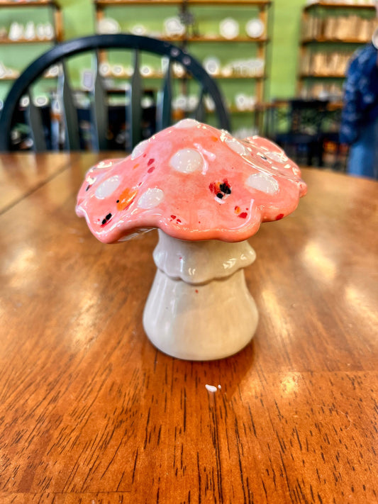 Pink Mushroom Figure