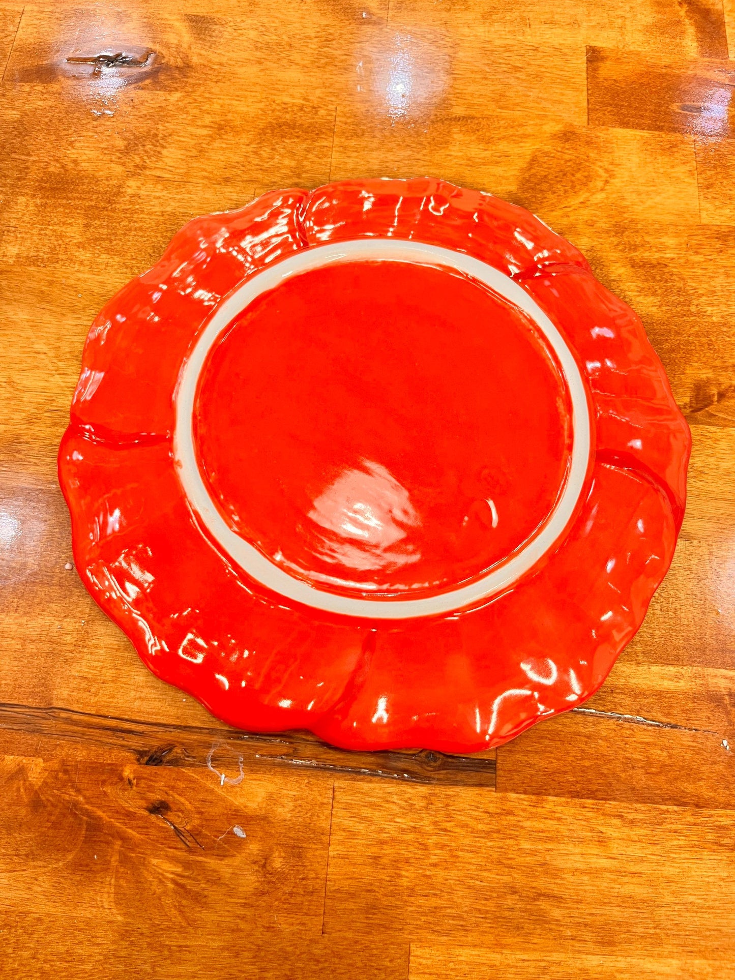 Red Hibiscus Plate